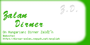 zalan dirner business card